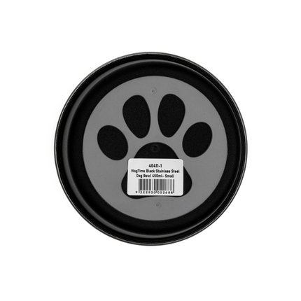 WagTime - Black Stainless Steel Dog Bowl (Small)