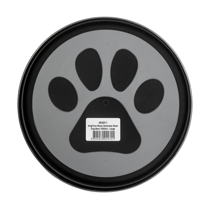 WagTime - Black Stainless Steel Dog Bowl (Large)