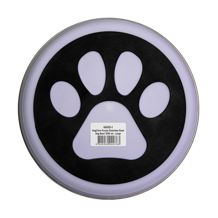 WagTime - Purple Stainless Steel Dog Bowl (Large)
