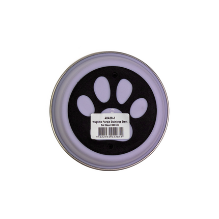 WagTime - Purple Stainless Steel Cat Bowl (300ml)