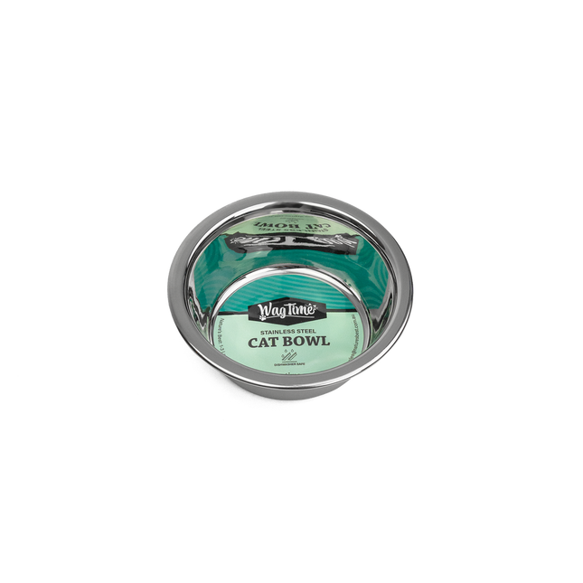 WagTime - Classic Stainless Steel Cat Bowl (235ml)