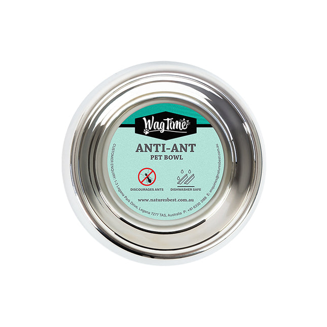 WagTime Anti-Ant Non-Tip Stainless Steel Cat Bowl 200ml