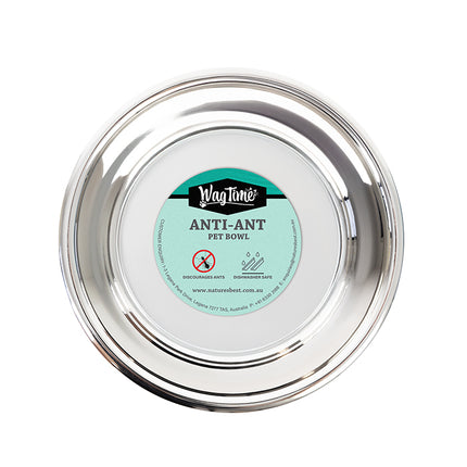WagTime Anti-Ant Non-Tip Stainless Steel Dog Bowl 900ml