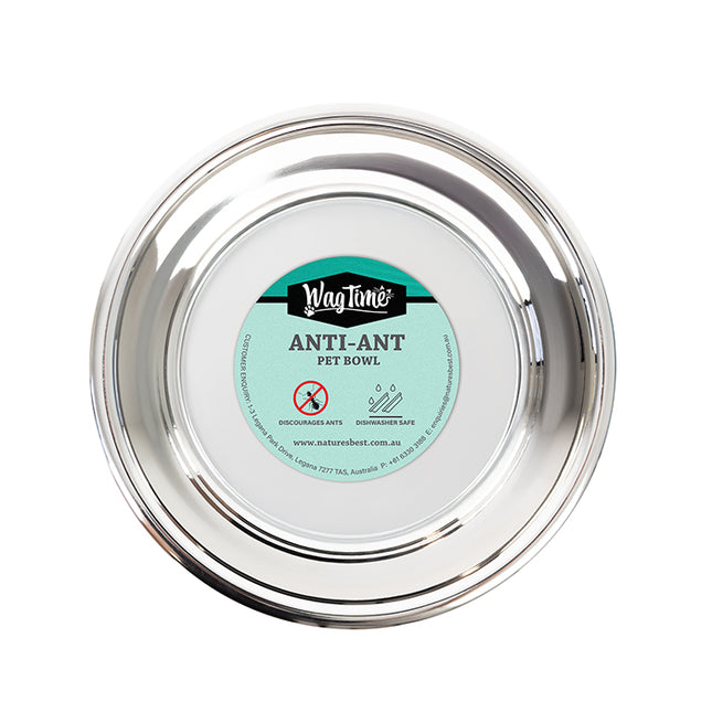 WagTime Anti-Ant Non-Tip Stainless Steel Dog Bowl 900ml