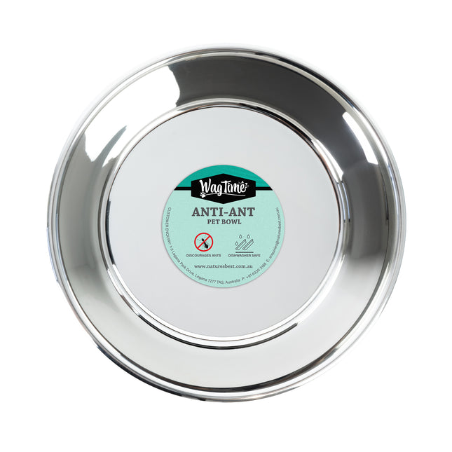 WagTime Anti-Ant Non-Tip Stainless Steel Dog Bowl 1850ml