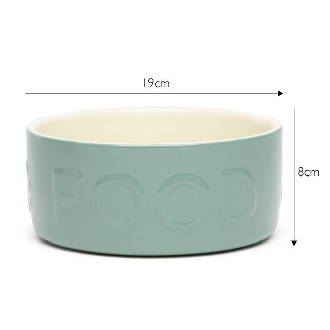 Scruffs Classic Pet Food Bowl 19cm - Sage Green