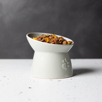 Scruffs - Icon Raised Cat Feeder Bowl Light Grey