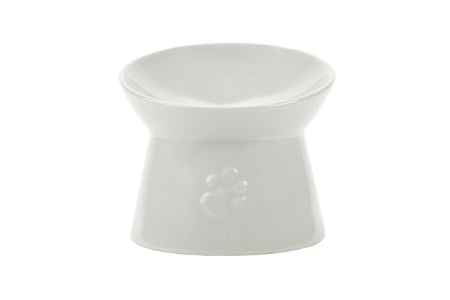 Scruffs - Icon Raised Cat Feeder Bowl Light Grey