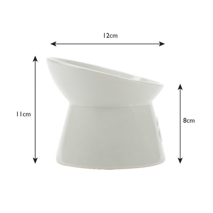 Scruffs - Icon Raised Cat Feeder Bowl Light Grey