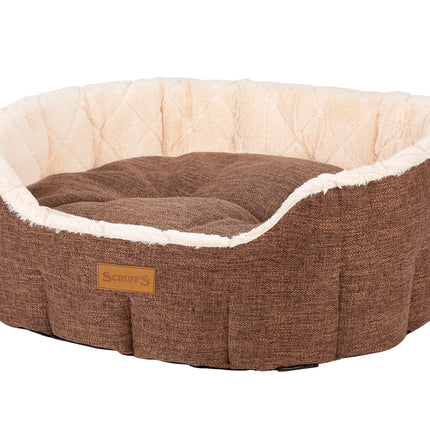 Scruffs - Woodlands Oval Bed Brown (75cm)