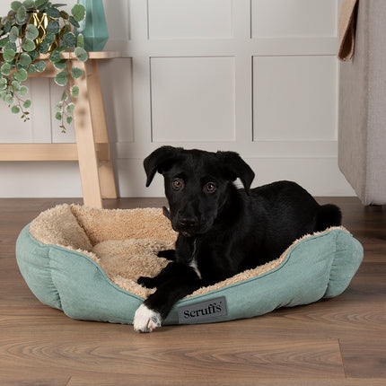 Scruffs - Cosy Box Bed Sage Green (60 x 50cm)