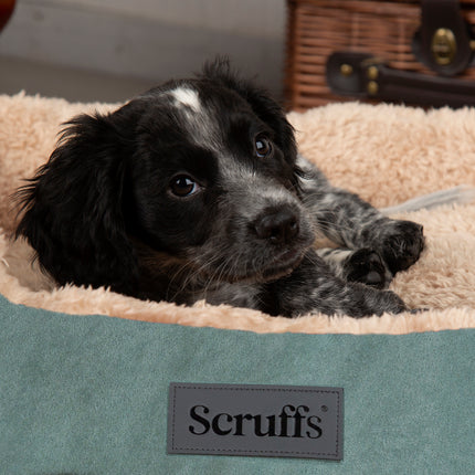 Scruffs - Cosy Box Bed Sage Green (60 x 50cm)