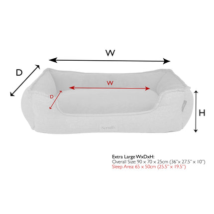 Scruffs - Harvard Orthopaedic Box Bed Graphite Grey (90 x 70cm)