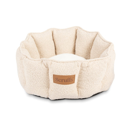 Scruffs Boucle Cat Bed 45cm - Ivory