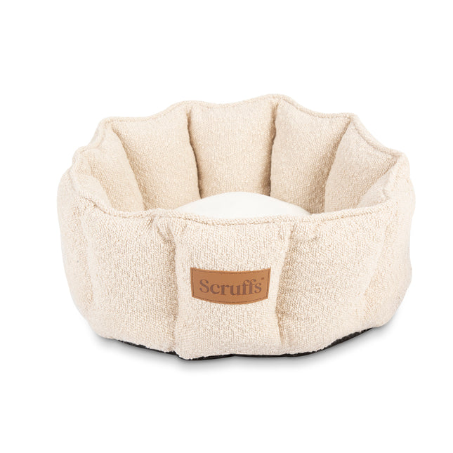 Scruffs Boucle Cat Bed 45cm - Ivory