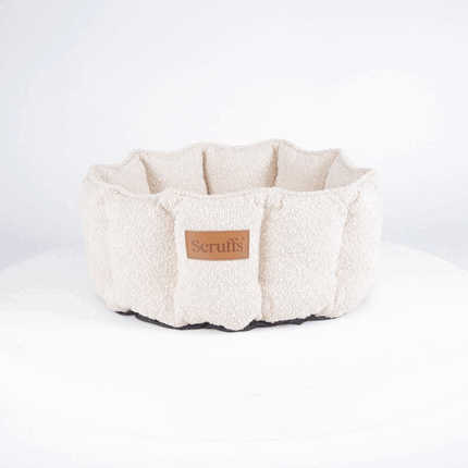 Scruffs Boucle Cat Bed 45cm - Ivory