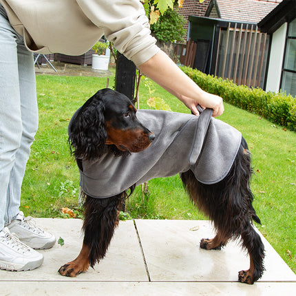 Scruffs Expedition Pet Drying Robe Storm Grey 50cm