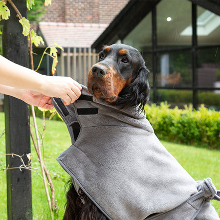 Scruffs Expedition Pet Drying Robe Storm Grey 50cm