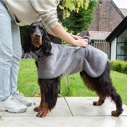 Scruffs Expedition Pet Drying Robe Storm Grey 50cm