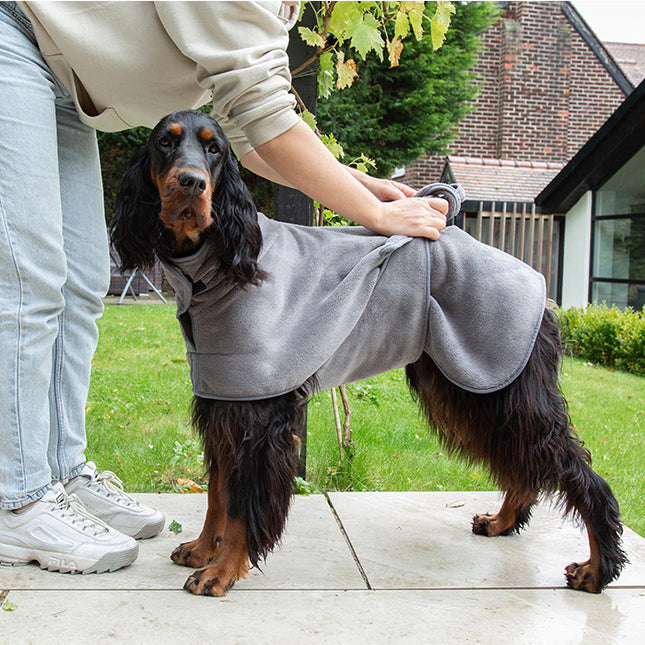 Scruffs Expedition Pet Drying Robe Storm Grey 50cm