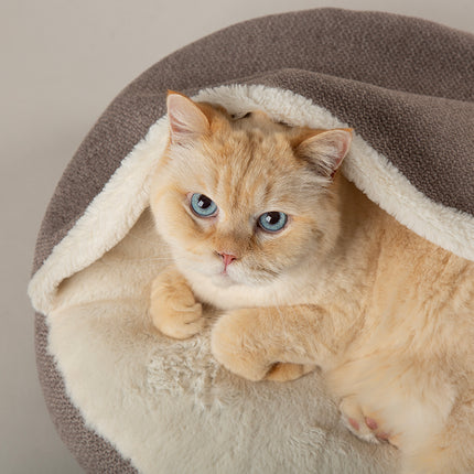 Scruffs Seattle Burrow Cat Bed Stone Grey 50cm