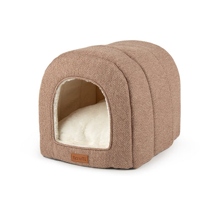 Scruffs Seattle Cave Cat Bed Sienna Brown