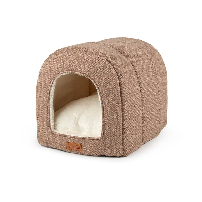 Scruffs Seattle Cave Cat Bed Sienna Brown
