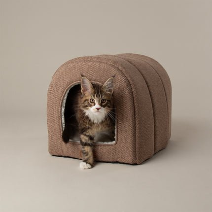 Scruffs Seattle Cave Cat Bed Sienna Brown