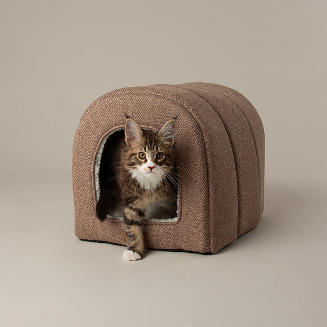 Scruffs Seattle Cave Cat Bed Sienna Brown