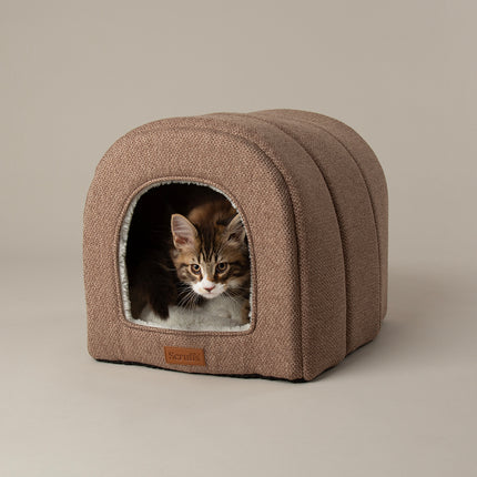 Scruffs Seattle Cave Cat Bed Sienna Brown