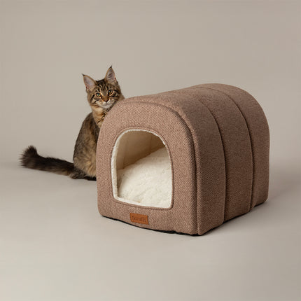 Scruffs Seattle Cave Cat Bed Sienna Brown