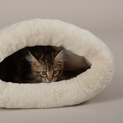 Scruffs Seattle Crinkle Sleeping Bag Cat Bed Sienna Brown