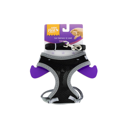 Furwear - Basic Cat Harness & Lead (Black)