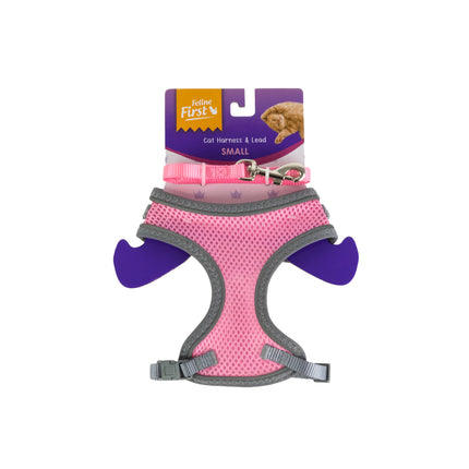 Furwear - Basic Cat Harness & Lead (Pink)