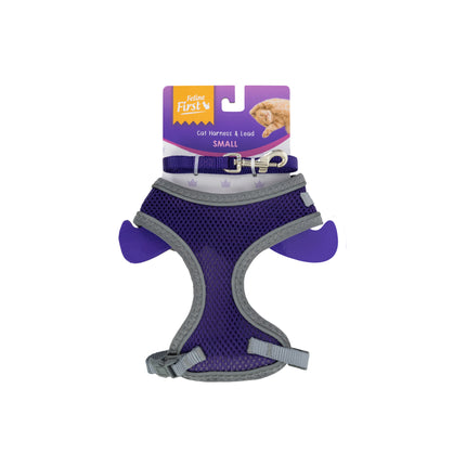 Furwear - Basic Cat Harness & Lead (Purple)