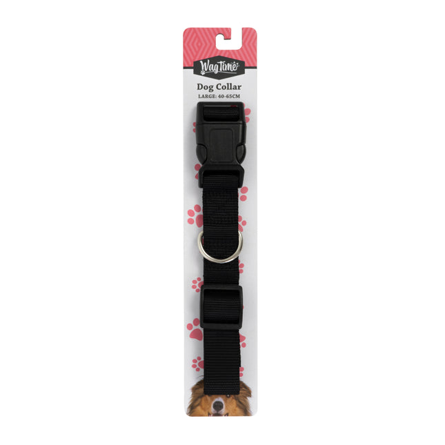 WagTime Essentials Dog Collar Black - Large