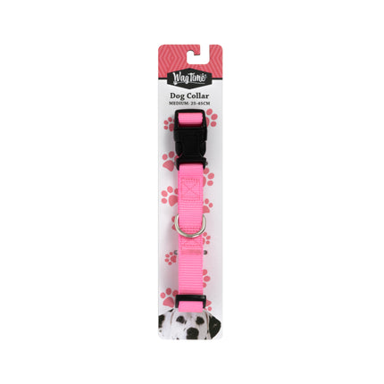 WagTime Essentials Dog Collar Pink - Large
