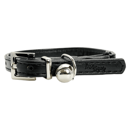 Dan & Sam - Vegan Leather Cat Collar (Black)