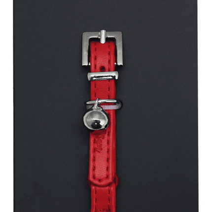 Dan & Sam - Vegan Leather Cat Collar (Red)
