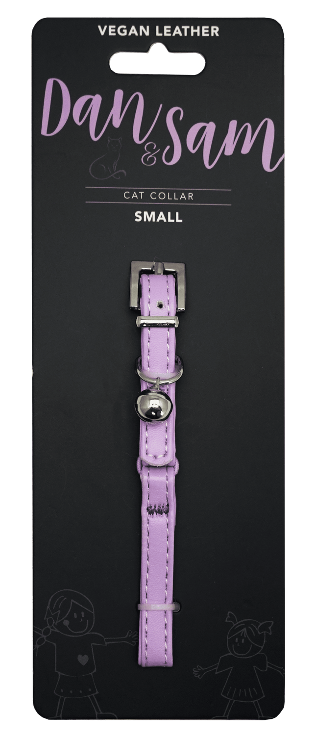 Dan & Sam - Vegan Leather Cat Collar (Lilac)