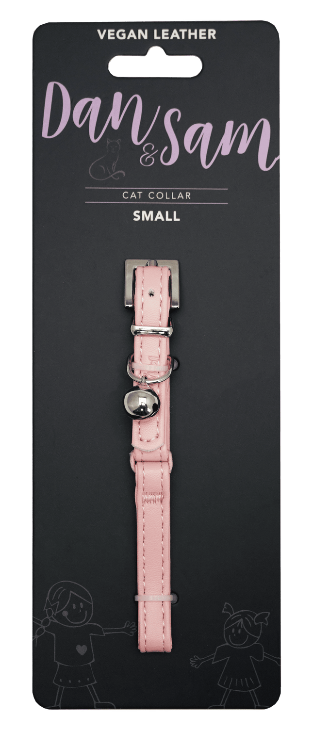 Dan & Sam - Vegan Leather Cat Collar (Blush)