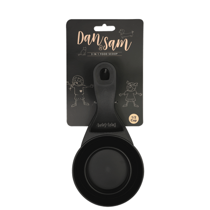 Dan & Sam - 3 in 1 Food Scoop Black (1/2 Cup)