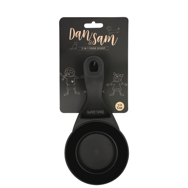 Dan & Sam - 3 in 1 Food Scoop Black (1/2 Cup)