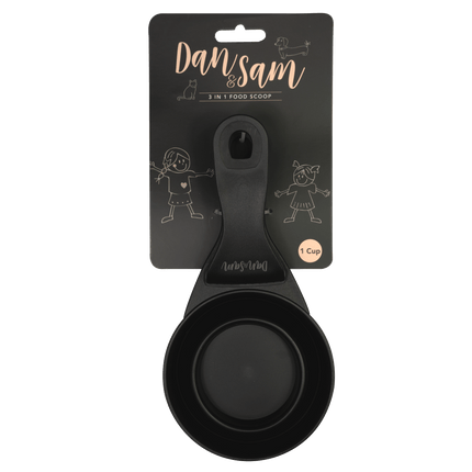 Dan & Sam - 3 in 1 Food Scoop Black (1 Cup)