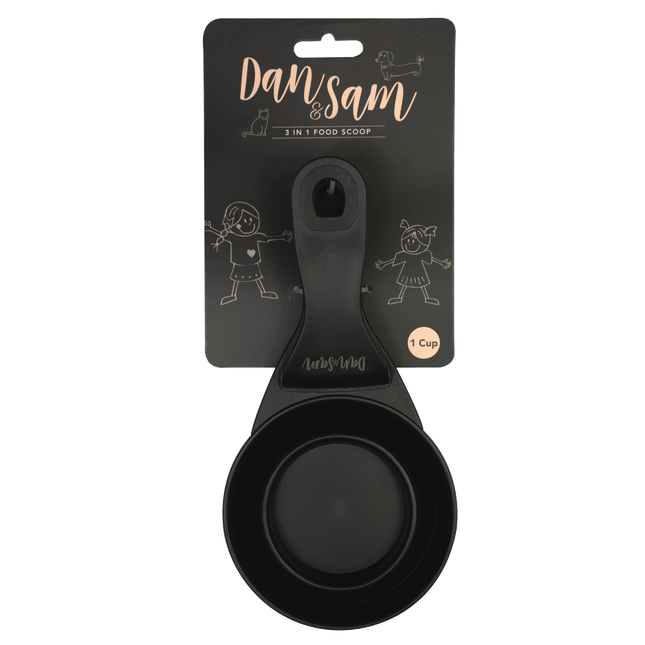 Dan & Sam - 3 in 1 Food Scoop Black (1 Cup)