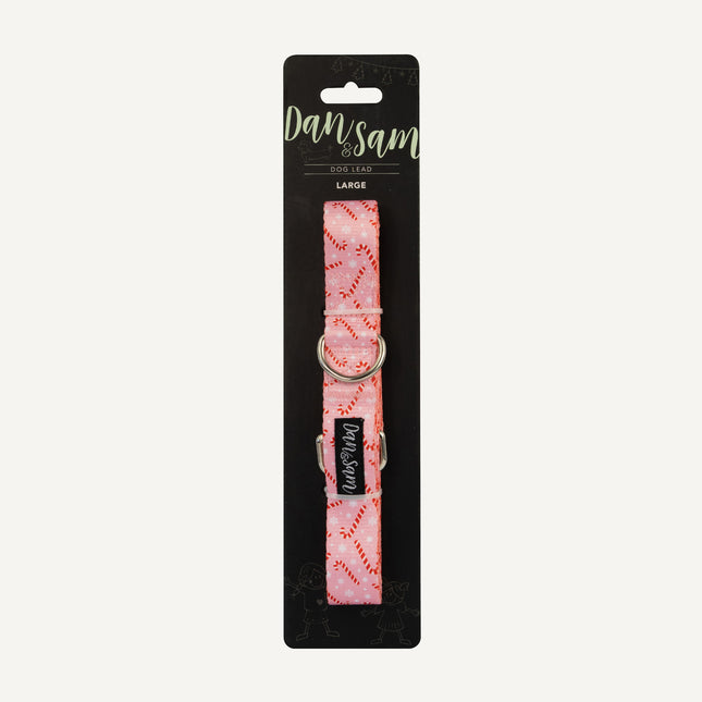 Dan & Sam - Dog Lead (Candy Cane Kisses) - Large