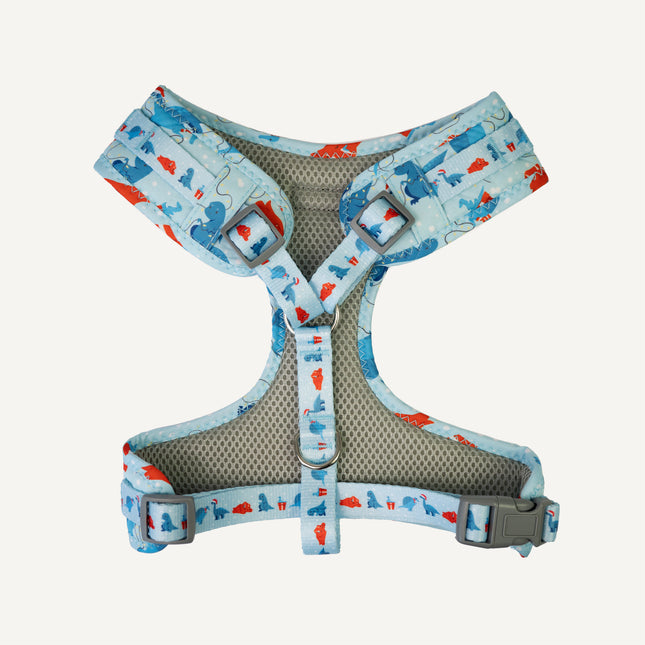 Dan & Sam - Dog Harness (Dino Christmas) - Large