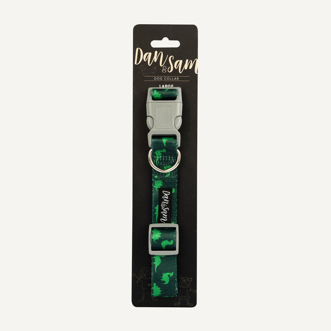 Dan & Sam - Dog Collar (Dinosaur Land) - Large