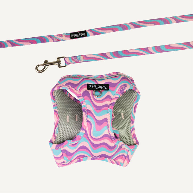 Dan & Sam - Cat Step-in Harness & Lead (Disco Party) - Small