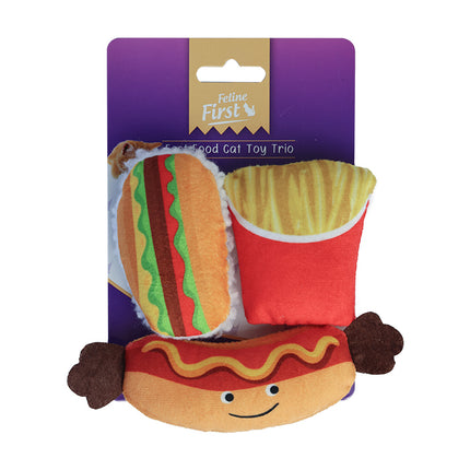 Feline First Fast Food Cat Toy Trio